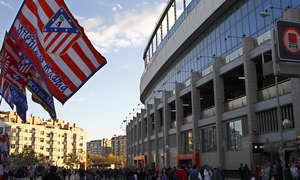 Ambiente en los exteriores del Vicente Calderón